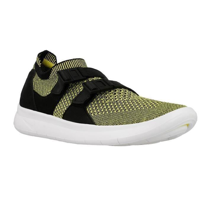 Nike Basket Nike Air Sock Racer Ultra Flyknit - NIKE - Jaune Noir Blanc - Référence 896447-003