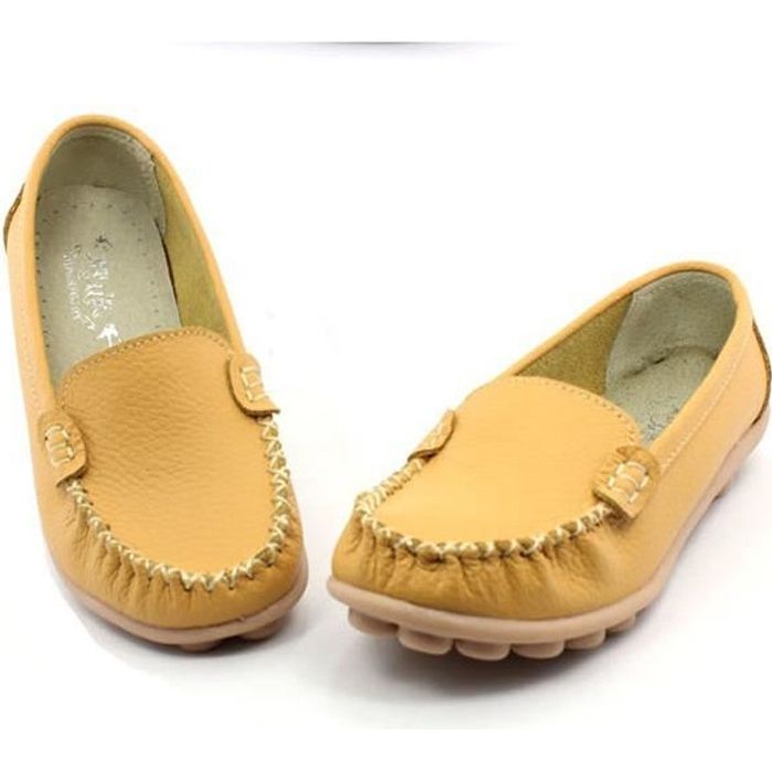 Mocassin femme cuir souple