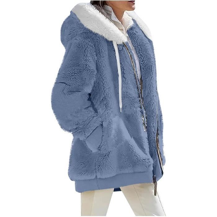 Manteau manteau manteau large femme hiver laine manteau