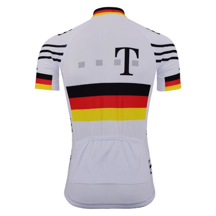 MILOTO Ensemble maillot de cyclisme noir à bretelles pour homme à