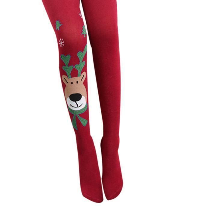 Enfants Fille Elasticité Collants doux de Noël Elk Imprimer Splice