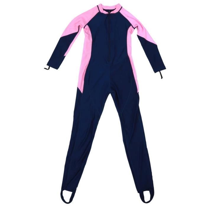 Boglia Combinaison De Plongée Femme 3 Mm – Néoprène Manches Longues – Fermeture Éclair Avant – UV, Chaud, Anti-Coupures – Surf, Natation, Kayak