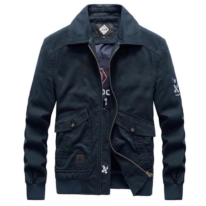 Veste Homme Imperméable Coupe-vent – Polyvalente Pour Rando, VTT, Ville (style Militaire, Nombreuses Poches) - 11