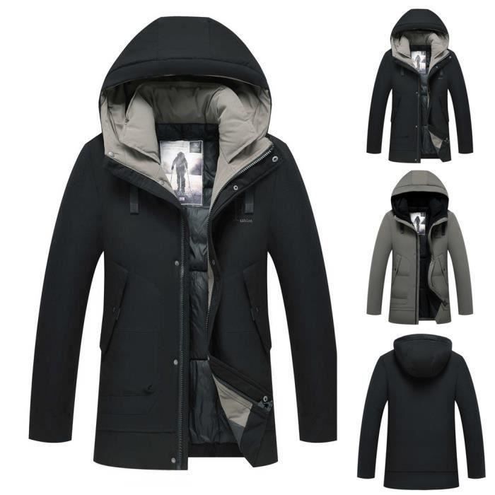 FUNMOON Doudoune Hommes Casual Capuche Hiver Luxe Marque Encapuchonné Épais  Zipper Noir - Cdiscount Prêt-à-Porter