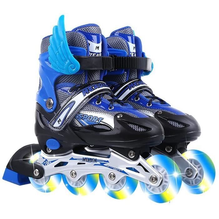 Rollers En Ligne Pour Homme Et Femme, 3 Roues De 110 Mm, Lames Pour Adulte Homme Et Femme, Patins Classiques Pour Fitness En Plein Air, Patins De Vitesse Pour Homme Et Femme