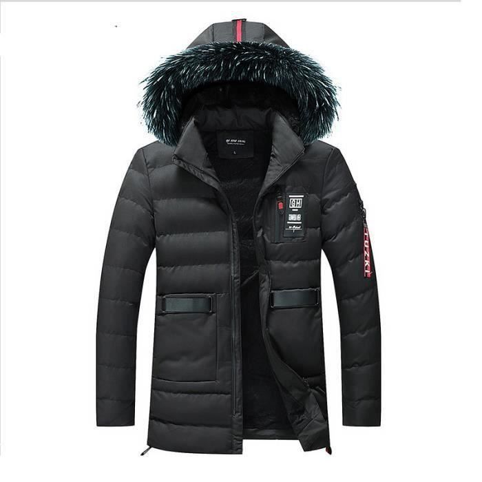 FUNMOON Doudoune Hommes Casual Capuche Hiver Luxe Marque Encapuchonné Épais  Zipper Noir - Cdiscount Prêt-à-Porter