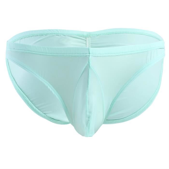 YONGHS Slip Homme Soie de Glace Culotte Transparente Lingerie Jockstrap