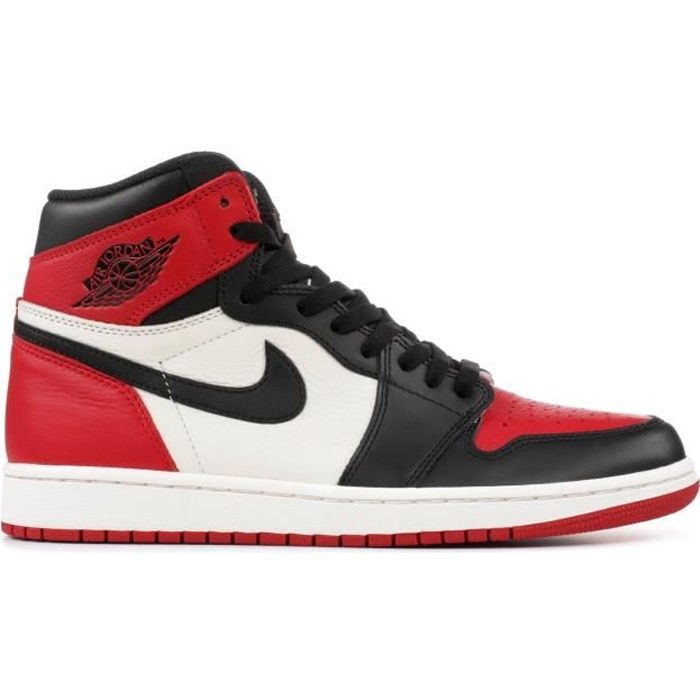 Basket AIRS-JORDANS 1 RETRO HIGH OG 'BRED TOE' Noir Rouge