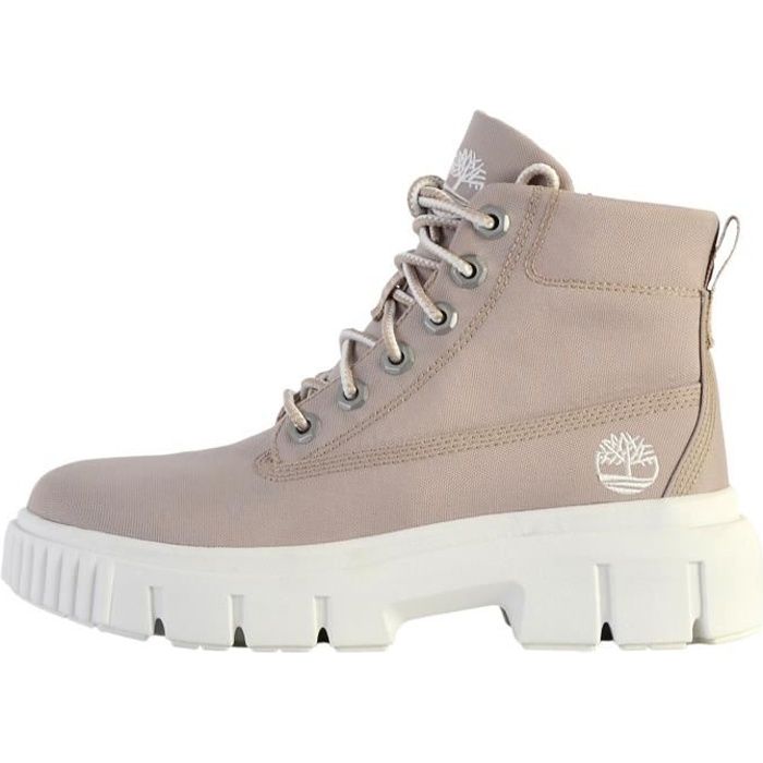 Boots femme Timberland Greyfield Beige Lacets ronds illets metalliques Confort exceptionnel Beige Cdiscount Chaussures