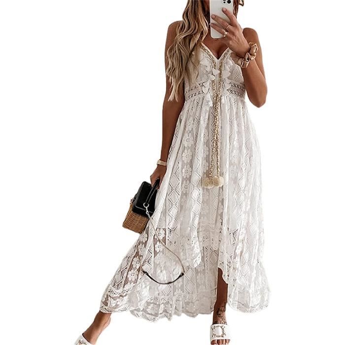 Robe longue hotsell dentelle boheme