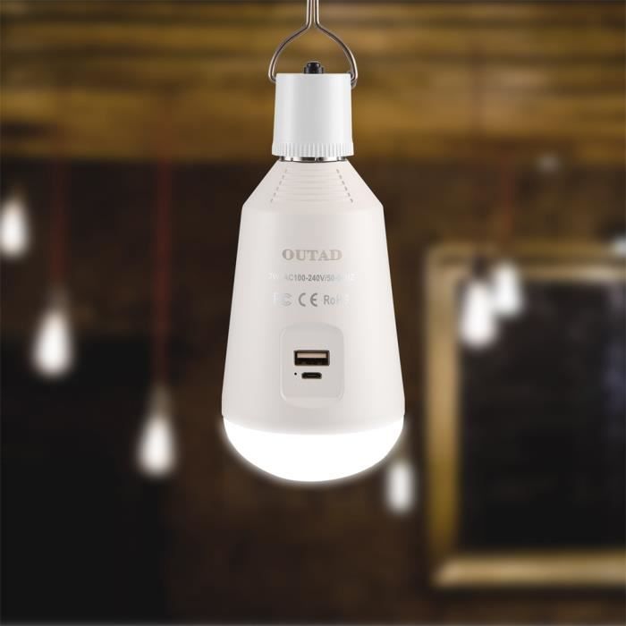Ampoule LED rechargeable USB 7w E27 lampe portable lumière de