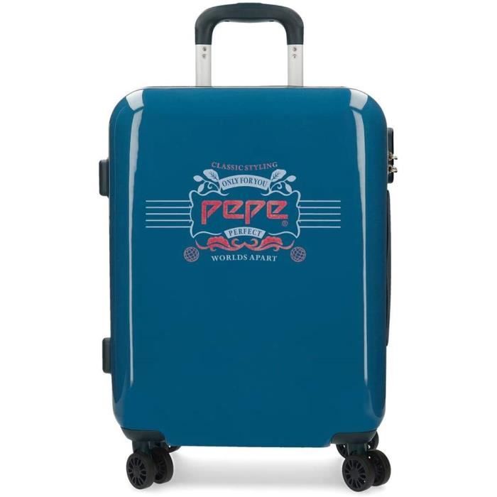Pepe Jeans Luggage Valise Trolley Cabine Bleu 40x55x20 cms Rigide ABS