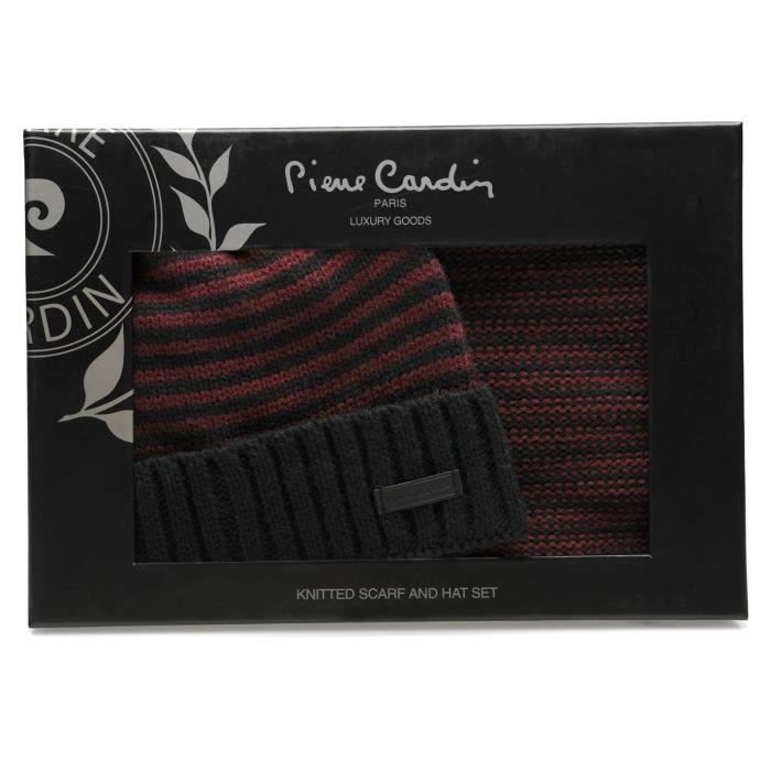 Écharpe En Soie 100% Pierre Cardin – Bordeaux – Vintage 30x160 Cm – Occasion De Qualité
