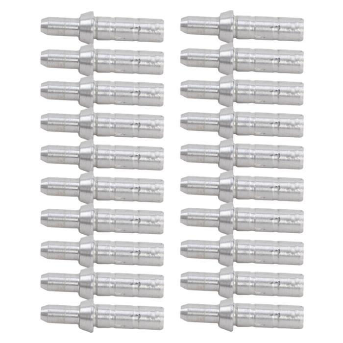 1 pack 20 pcs chasse tir à l'arc flèches encoches flèche queue
