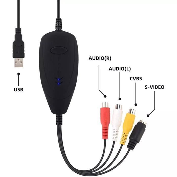 Carte De Capture Vidéo USB 2.0 Moorstdel - Convertissez Vos VHS En Numérique Facilement - Compatible Windows
