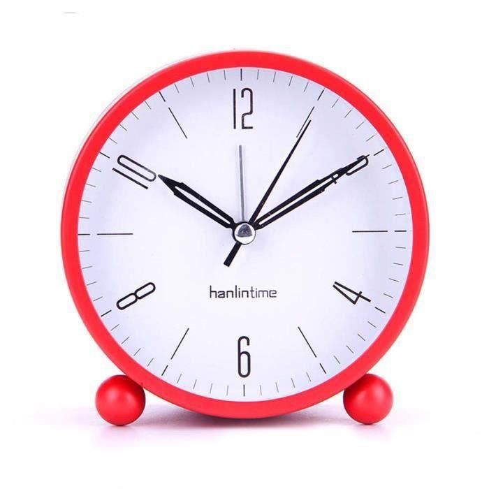 GOTOTOP Réveil Fort Réveil Mécanique Double Cloche Ultra Silencieux