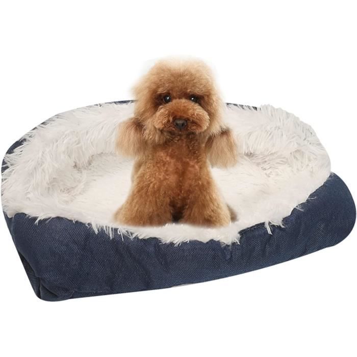 Lit Pour Chat Lavable 2-en-1 - 61x51 Cm - Panier Moelleux Convertible En Couverture - Gris - Pour Chatons, Petits Chiens Et Animaux