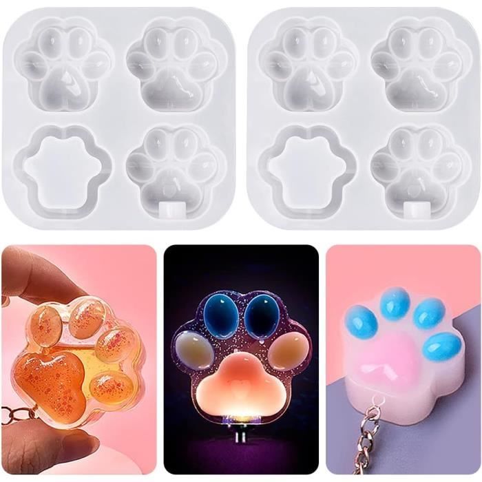 Chat Patte Moules en Silicone,Moule en Silicone en Forme Patte de Chat