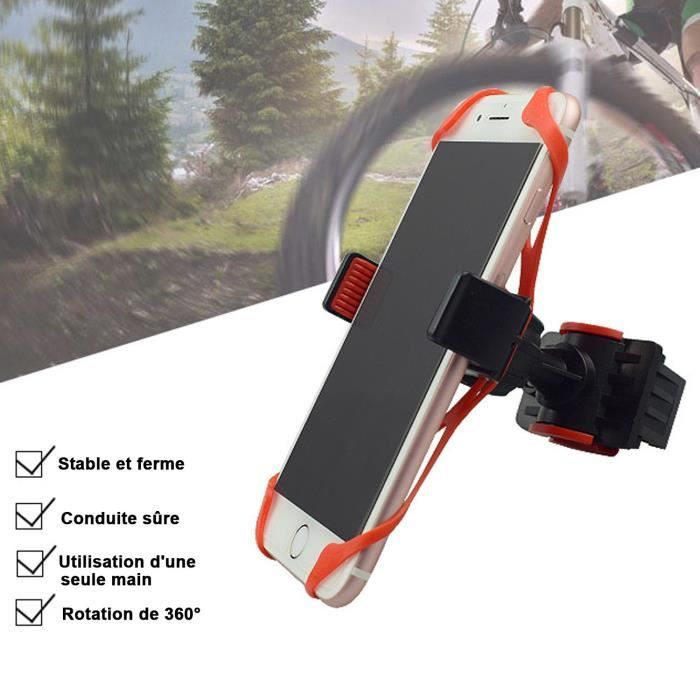 Support téléphone vélo 360° – Fixation guidon universelle anti-choc – KIMEO