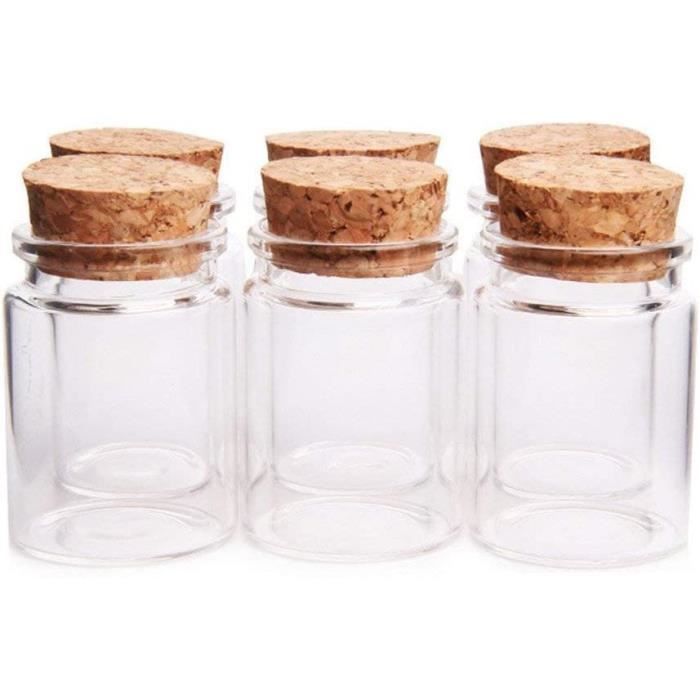 Lot De 24 Petites Bouteilles En Verre CasaVetro Avec Nœud - Mini Vases Transparents Pour Décoration, Fêtes Et Cadeaux