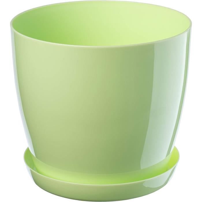 Prosperplast Cache-Pot Fleuri - 17,5 X 18 Cm - Pot De Fleur Avec Soucoupe Rond Tubo 489085 Prosperplast Cache-Pot Fleuri - 17,5 X 18 Cm - Pot De Fleur Avec Soucoupe Rond Tubo 489085