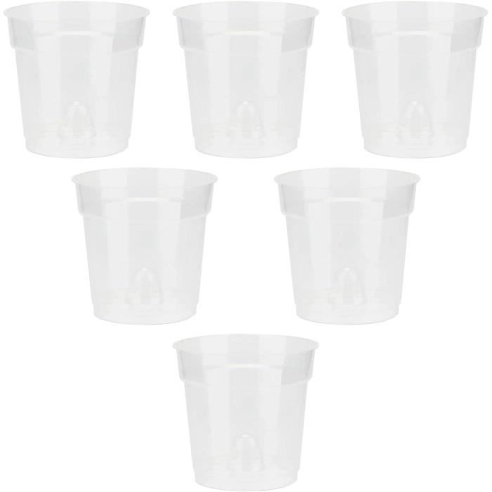 Pot D'orchidée En Céramique Blanc Avec Trous - 4 Pouces (10.5 Cm) - Respirant, Avec Soucoupe - Pour Intérieur/extérieur