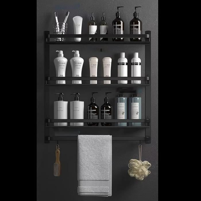 Étagère Douche Sans Perçage Etagere Angle Salle De BainTablette Salle De Bain Starlight Or Sable Brillant2 Niveaux 89999415