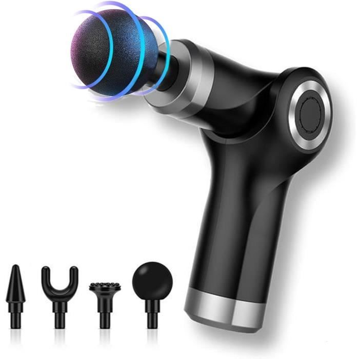 Pistolet De Massage Musculaire Silvergear – 6 Vitesses, Rechargeable – Pour Récupération Et Détente
