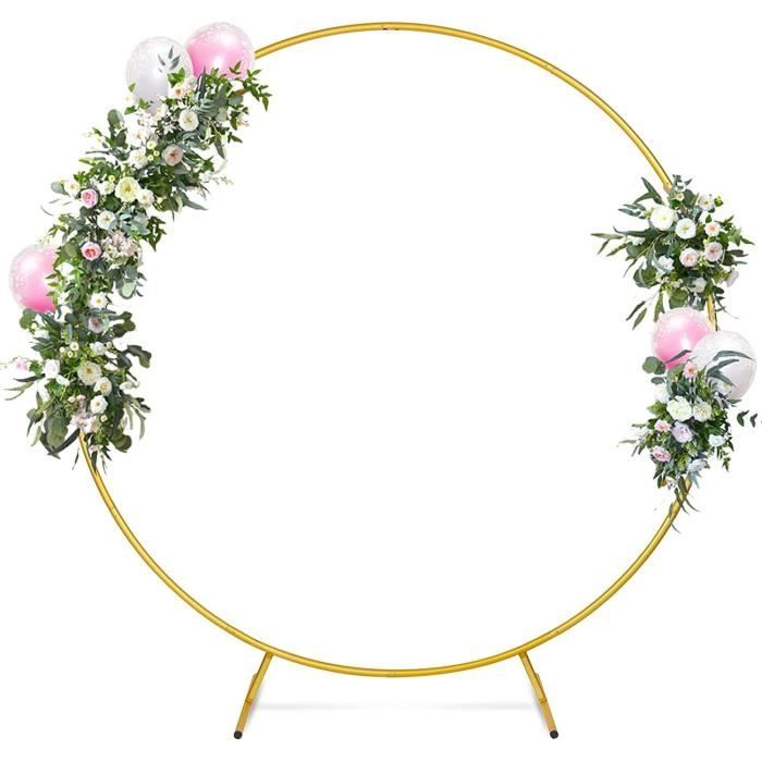 Arche Ronde Grand Support D'Arche De Ballon,2Kit D'Arche Ballon Rond En Métal,Arche Arche Ronde 2m