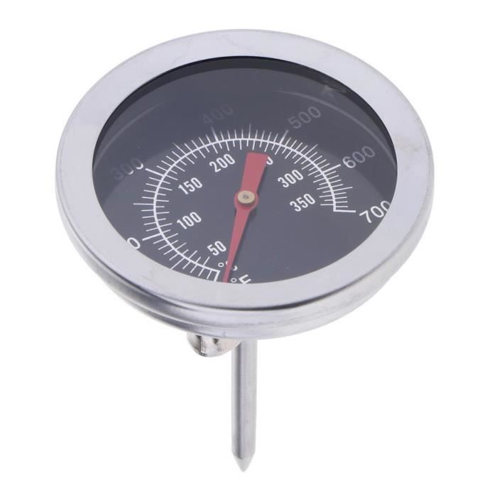 Thermomètre Barbecue Charbon - Grand Cadran - Remplacement Fumeur Grill