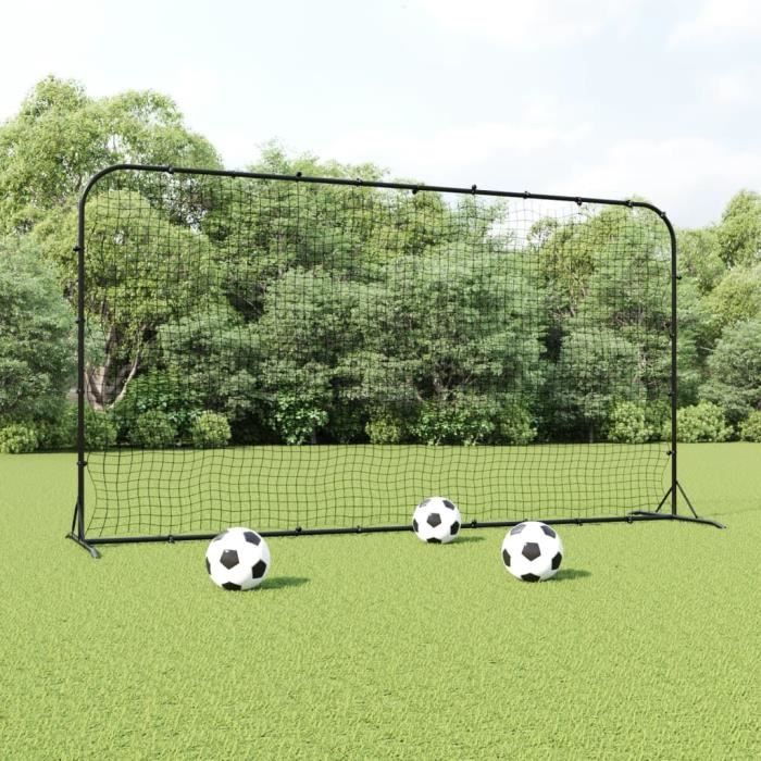 Swpeet Filet De Rebond Football Pliable – 100x100 Cm, Tubes Acier, Filet Polyéthylène, 51 Pièces, Angle Réglable, Stabilité Renforcée
