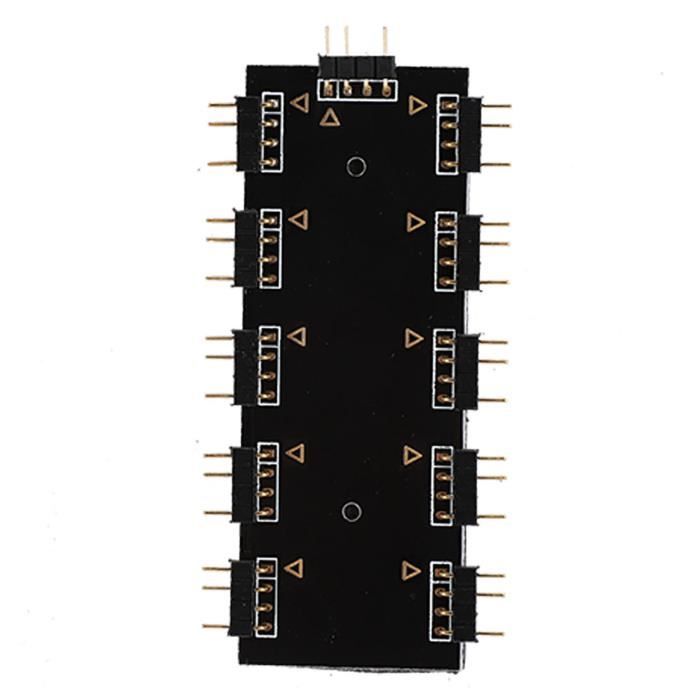 Convertisseur RGB 5V Vers 12V – Hub Pour Carte Mère, Compatible ASUS MSI, Interfaces 3 Et 4 Broches