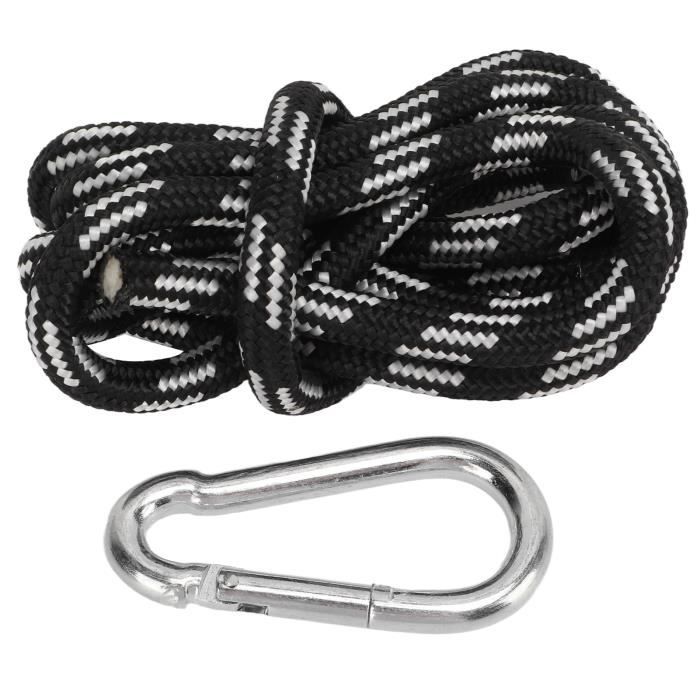 Corde Statique De Sécurité 12mm X 10m - Polyester, Haute Résistance, Pour Escalade, Sauvetage, Travail En Hauteur | Noir - 7