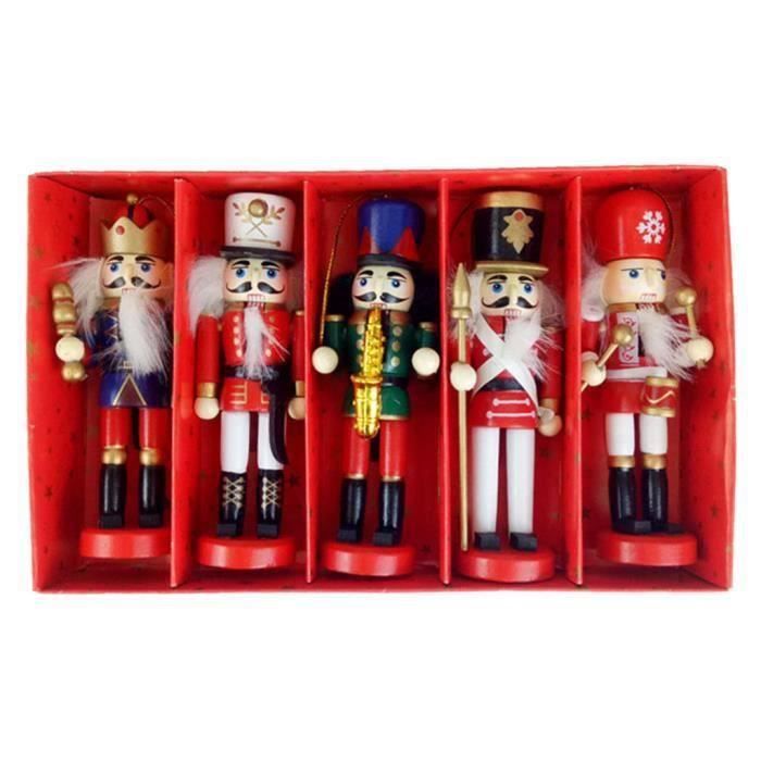 The Christmas Workshop Casse-Noisette en Bois 35,5 cm de Haut Soldat Blanc et argenté sur Pied/décorations de Noël 71039