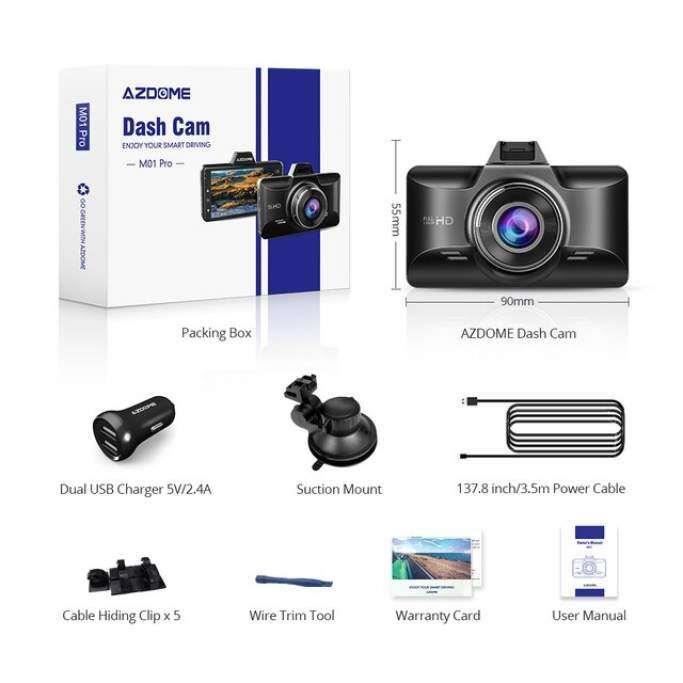 OPI16020 BOITE NOIRE VIDEO AZDOME M01 Pro dash cam voiture en
