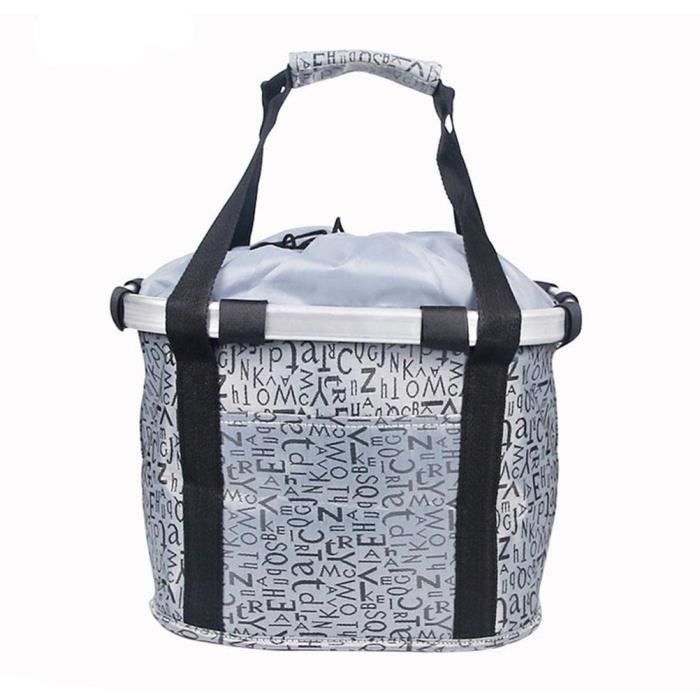 Panier Avant Vélo Pliable Et Amovible - Polypropylène, Dimensions 31.5x22.5x20.5 Cm - Noir, Facile à Fixer