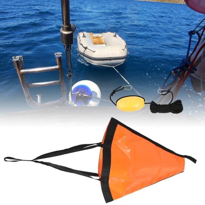 Kit Flotteur D'Ancre De Pêche 32 Pouces – Bouée Drogue PVC, Sangle Renforcée – Pour Kayak, Bateau, Ponton – Stabilité Et Visibilité Orange