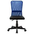 #34305 Fauteuil de Bureau - Chaise de bureau Gaming Noir et bleu 44x52x100 cm Tissu en maille Meuble©-1