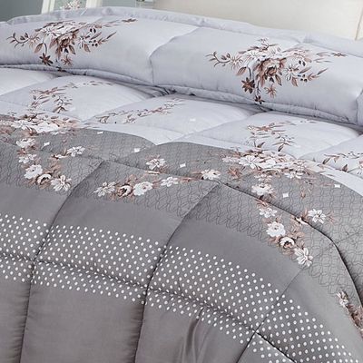 Couette Chaude 600 GSM - 240x260 Cm - Microfibre Douce Peau De Pêche - Lavable Machine 30°C - Bleu