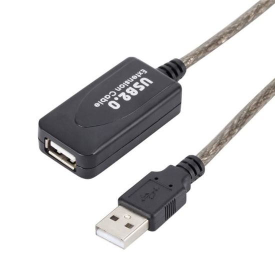 Cables Audio - Vidéo,20M-10M-5M USB 2.0 rallonge mâle à femelle répéteur  actif rallonge rallonge câble cordon USB - Type 5m - Cdiscount Informatique