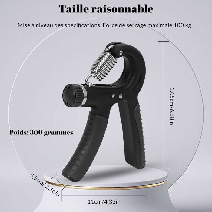 Kit 2 Poignées De Musculation Réglables 5-60kg - Entraîneur Force De Préhension, Avant-bras, Avec Compteur