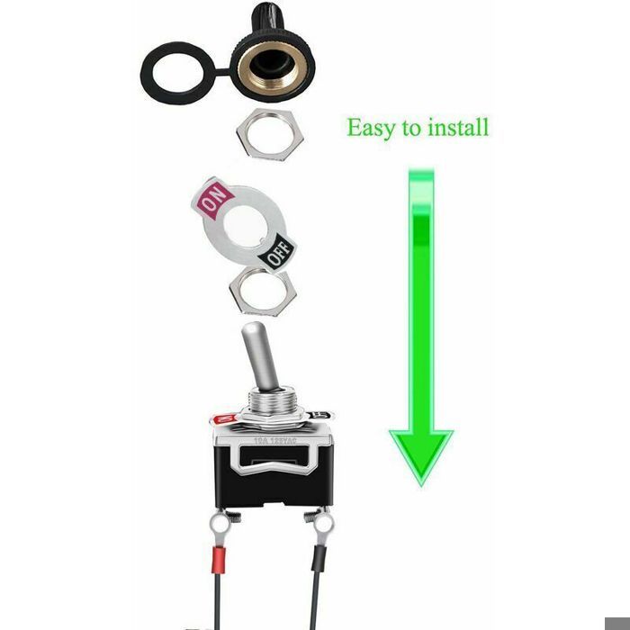 Interrupteur à Bascule Sourcing Map - 2 Pièces, 4 Broches ON/OFF, 250V/6A, Pour Voiture, Bateau, Marine