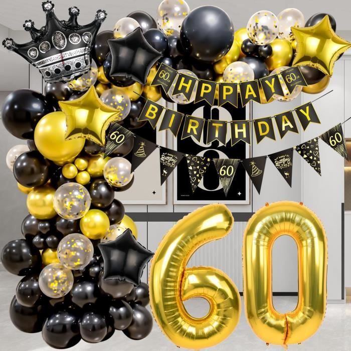 Deco Anniversaire 60 Ans Femme, Noir Violet 60 Ans Bannière Décoration De Fête, 60 Ans Banderole Deco Anniversaire 60 Ans Femme, Noir Violet 60 Ans Bannière Décoration De Fête, 60 Ans Banderole