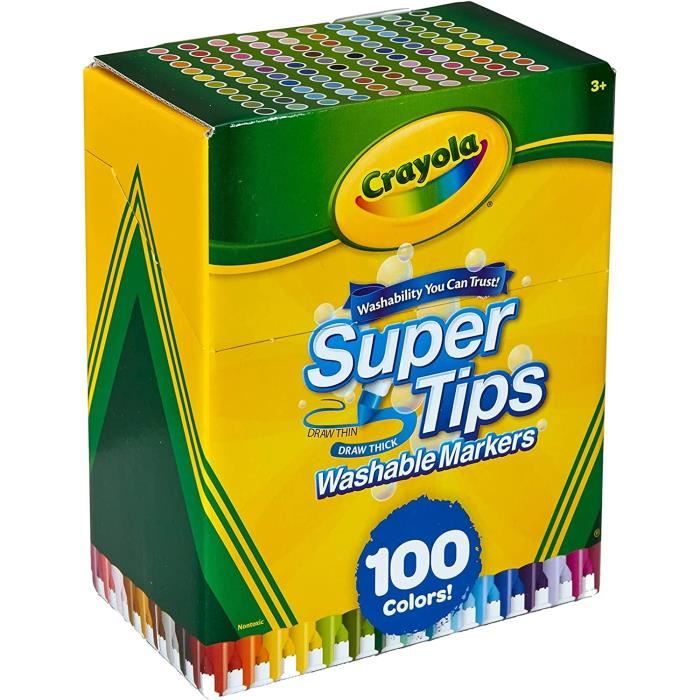 Crayola feutres avec super-pointe 100 pièces - Cdiscount Beaux-Arts et  Loisirs créatifs