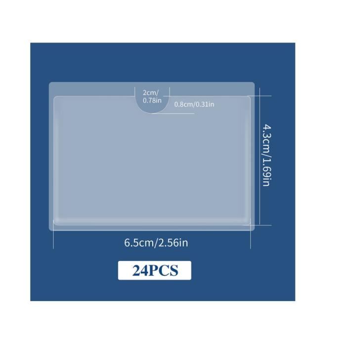 24 Pcs Pochettes Adhésive Transparente, 5 x 7cm Pochette Plastique Adhesive  Porte-cartes Autocollant, Pochette Autocollante Pare - Cdiscount Beaux-Arts  et Loisirs créatifs
