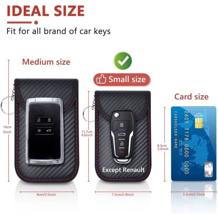 Boîte de protection antivol pour clé de voiture - Housse de protection RFID  - Pochette