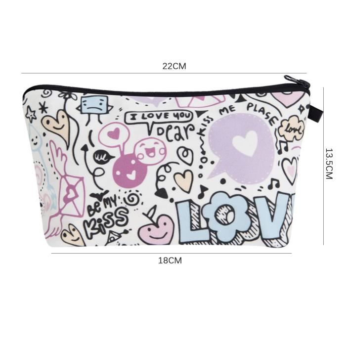 Trousse Trousse de Maquillage Femme Trousse Scolaire Fille Ado