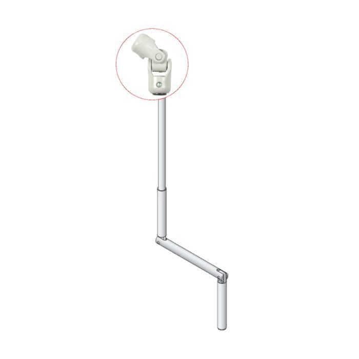 Genouillère Pour Volet Roulant - Blanc RAL 9010 | Pour Tringle 12 Et Tige 6 Pans De 10 - 7