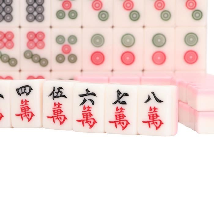 Jeu De Mahjong Chinois 144 Pièces – Petites Tuiles Gravées, Soirées Entre Amis Ou En Famille, Voyage, Cadeau Idéal