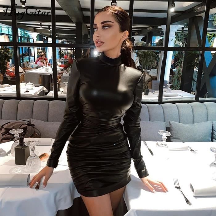 Robe cuir 2020 sales